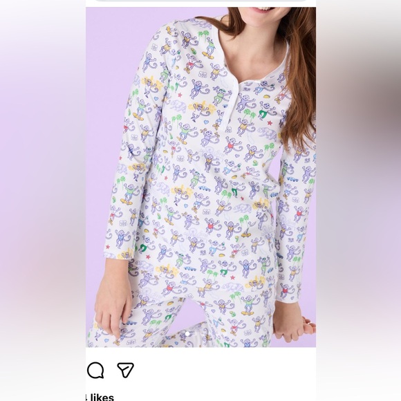 Roller Rabbit L.A Monkey Pajama Set - Picture 2 of 2